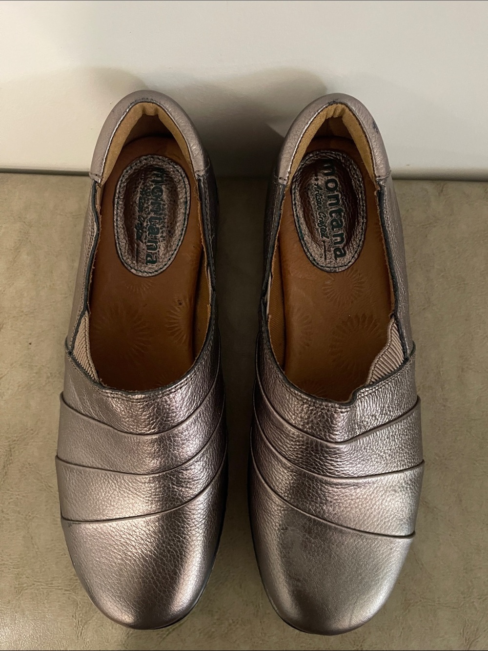 Montana West Metallic Pewter Slip-On Loafers